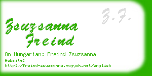 zsuzsanna freind business card